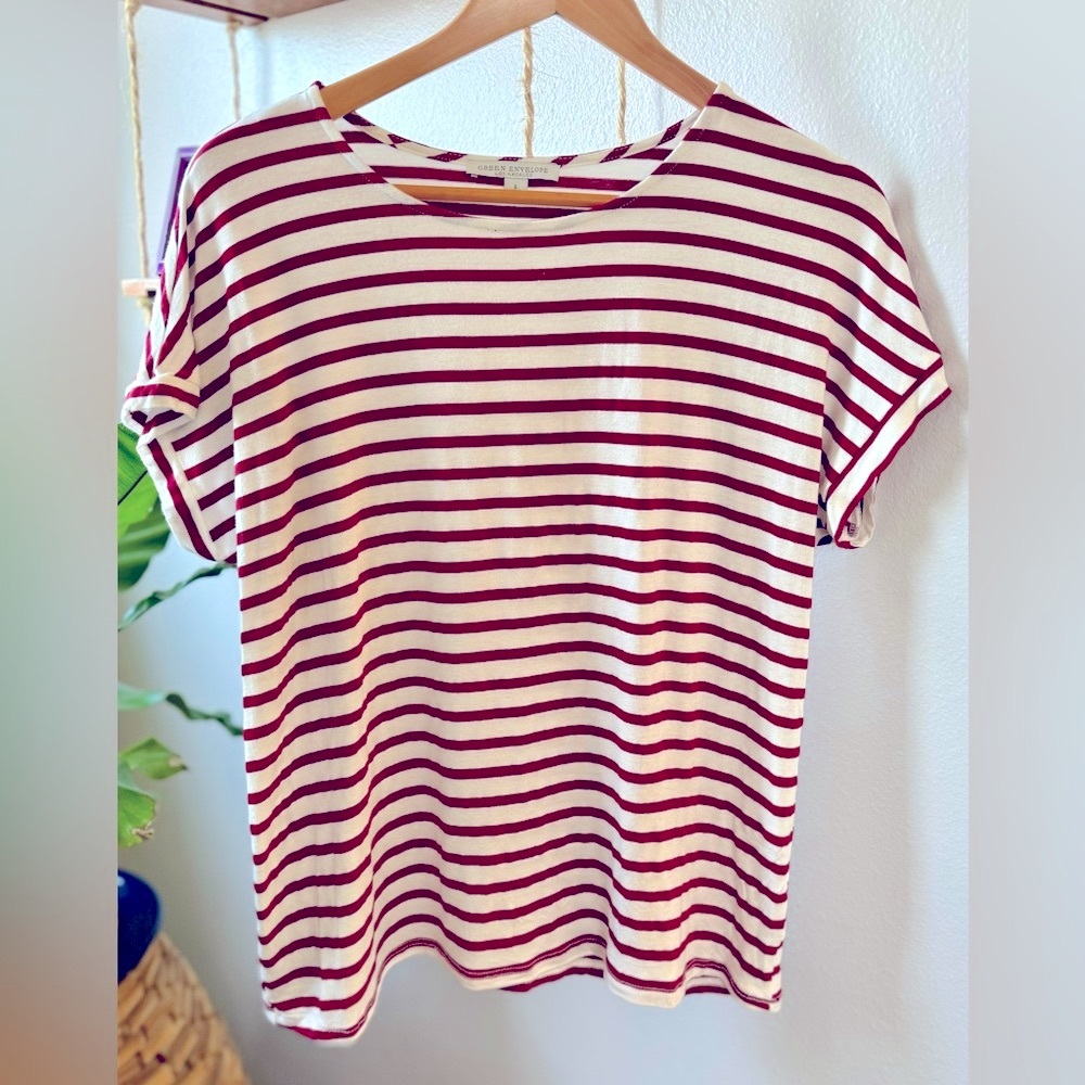 Red and White Striped Shirt  NWOT